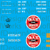 Reading Northern QIT Hopper Decal Set