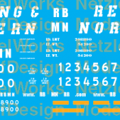 Reading Northern Domestic Service Coal Hopper Decal Set