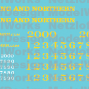 Reading and Northern SD38/SD40-2 Locomotive Decal Set