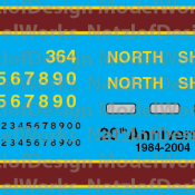 North Shore Locomotives Decal Set