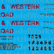 Winchester & Western Railroad 2-bay Covered Hopper Text Only Decal Set