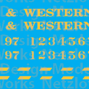 Winchester & Western First GP38s Locomotive Decal Set