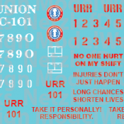 Union Railroad Caboose Decals