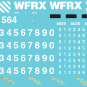 Wells Fargo Leasing (WFRX) Lease Locomotive Decal Set