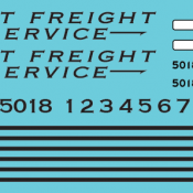 Reading & Northern Fast Freight SD50 Decal Set