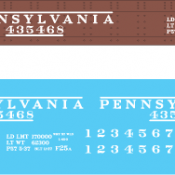 Pennsylvania Railroad F25 Flat Car #435468 Decal Set