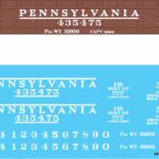 Pennsylvania Railroad F25 Flat Car #435475 Decal Set