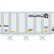 Conrail Ortner Hopper Black Lettering Decal Set