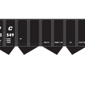 Penn Central H21a Hopper Decal Set