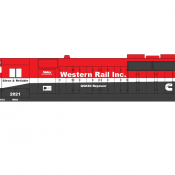 Western Rail Inc Cummins GP38CC Locomotive Decals