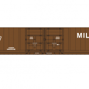 Milwaukee Road 4 Door Auto Parts Brown Scheme Decals