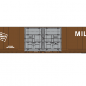 Milwaukee Road 4 Door Auto Parts Brown/Silver Scheme Decals