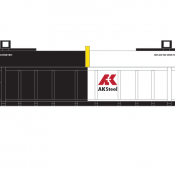 AK Steel Evans Gondola 2 Color Scheme Decals