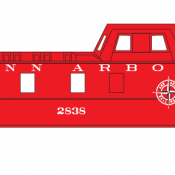 Ann Arbor Caboose Compass Logo Decals