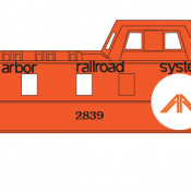 Ann Arbor Caboose Faded MDOT Logo Decals