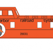 Ann Arbor Caboose MDOT Logo Decals