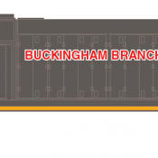 Buckingham Branch 2nd Gen Geeps Decals 2010 and Newer Scheme