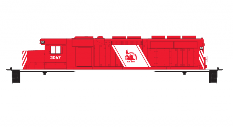 Central New Jersey SD40 Locomotive Decal Red/White Scheme | CMR Products