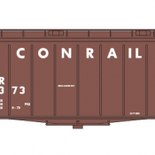 Conrail Covered Hopper Airslide 40ft Large Name Brown/White