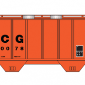 ICG 2 Bay PS2 Orange Initials Only Decals