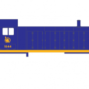 Central New Jersey Locomotive Blue Yellow Decals