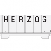 Herzog Open Hopper Ballast 41ft Grey Car Decals