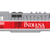 Indiana Railroad CF7 Locomotive Decals