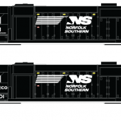 Norfolk Southern GP38-2ECO Locomotive Decals