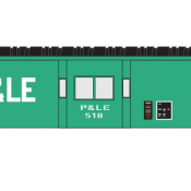 Pittsburgh Lake Erie Caboose Green White Scheme Decals