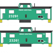 Penn Central Caboose N-8 No Logo Decals