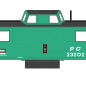 Penn Central Caboose N-8 Small Logo Decal set