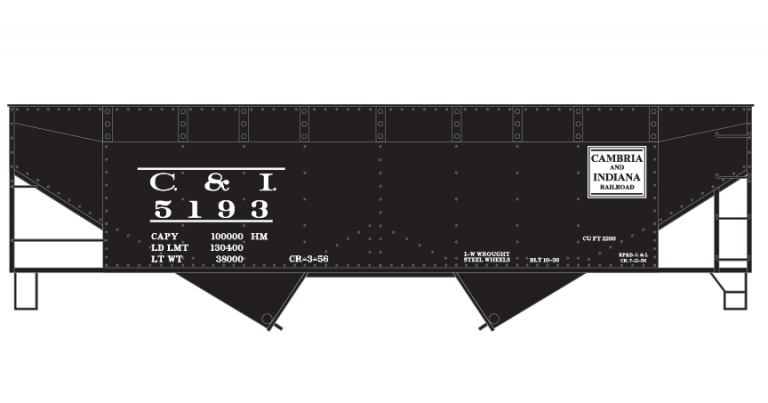 Cambria Indiana Open Hopper 2 Bay Off-Set Decals | CMR Products