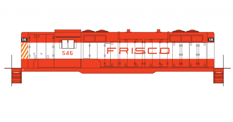 Frisco GP7/9 Red White Scheme Locomotive Decals | CMR Products