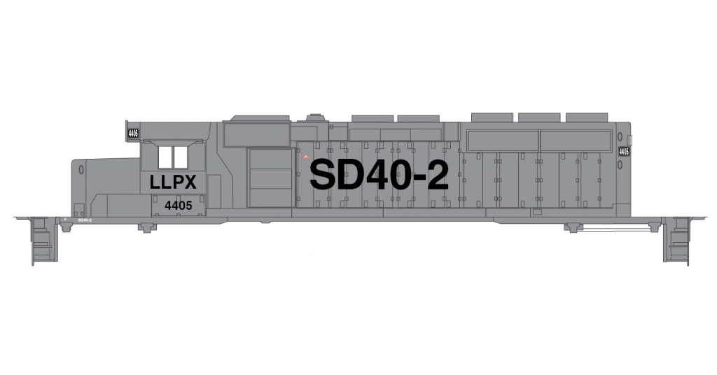 LLPX NREX SD40-2 #4405 Locomotive Decals | CMR Products