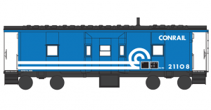 Conrail N7D Bay Window Caboose Decals Long Logo | CMR Products