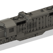 N Scale MILW GP20 Large Angled Horst Locomotive Shell