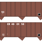 Conrail 100T Open Hopper Small Patch Logo Decals