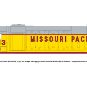 Missouri Pacific GP38-2 UP Scheme Decals