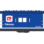 Palmetto Railway White Logo Caboose Decals