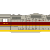 Erie Lackawanna GP7/GP9 Gray Maroon Decals