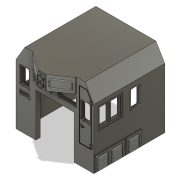 HO Scale Train Parts – CF7 Sight Window 3 Window Angled Cab