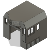 HO Scale Train Parts – CF7 3 Window No Sight Window Angled Cab