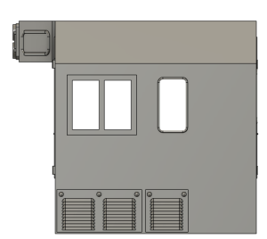 415-3033 HO Scale Train Parts - CF7 3 Window No Sight Window Angled Cab 2