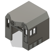 HO Scale Train Parts – CF7 Tall Engineer Window, Plated 3 Window Cab