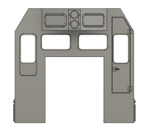 415-3034 HO Scale Train Parts - CF7 Tall Engineer Window 2