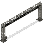 N Scale – Signal Bridge 4 Track 33mm Vertical Signals