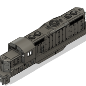 N Scale EMD GP9 Ph2 Chop Number Board Nose with DB Locomotive Shell