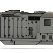 N Scale EMD GP9 Ph3 Angled Chop Nose with DB Locomotive Shell