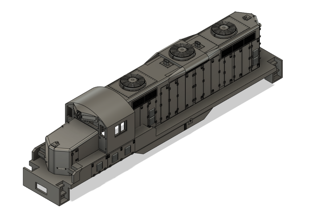 N Scale EMD GP9 Ph3 Angled Chop Nose with DB Locomotive Shell | CMR ...