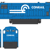 Conrail U23B Short Logo Decals